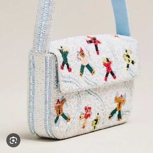 Anthropologie The Fiona Beaded Bag: Winter Icon Edition, Snow Angels